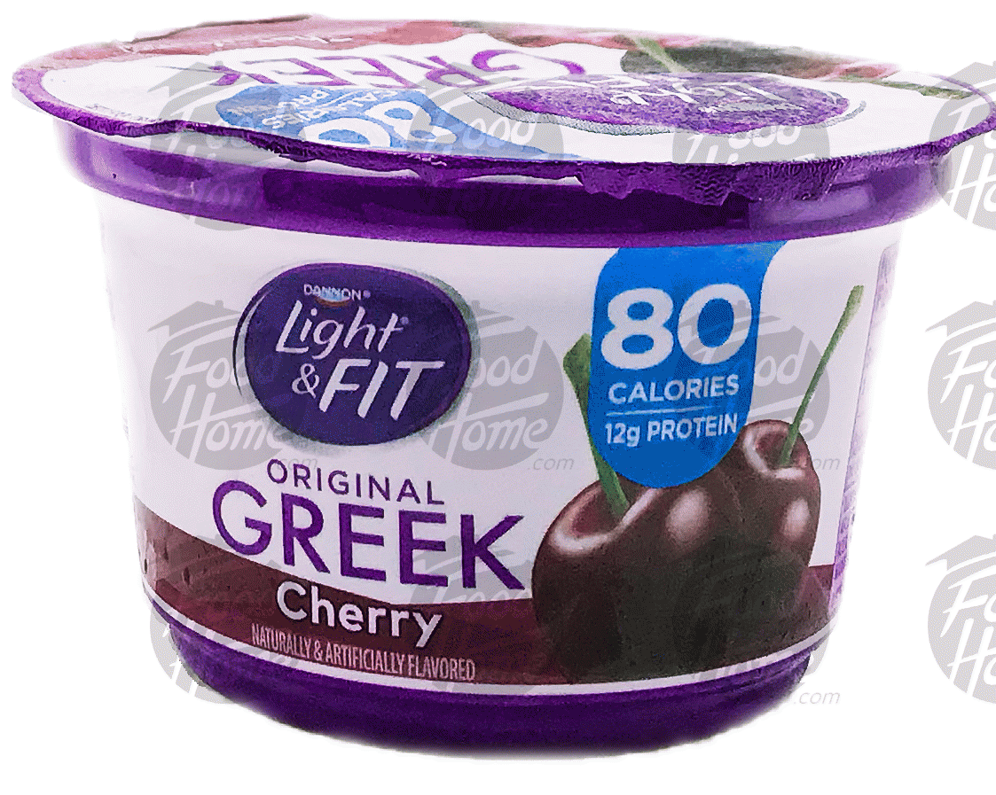 Dannon Light & Fit original cherry greek yogurt, cup Full-Size Picture